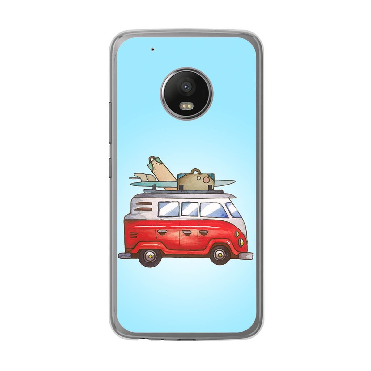 Funda Gel Tpu para Lenovo Moto G5 Plus Diseño Furgoneta Dibujos