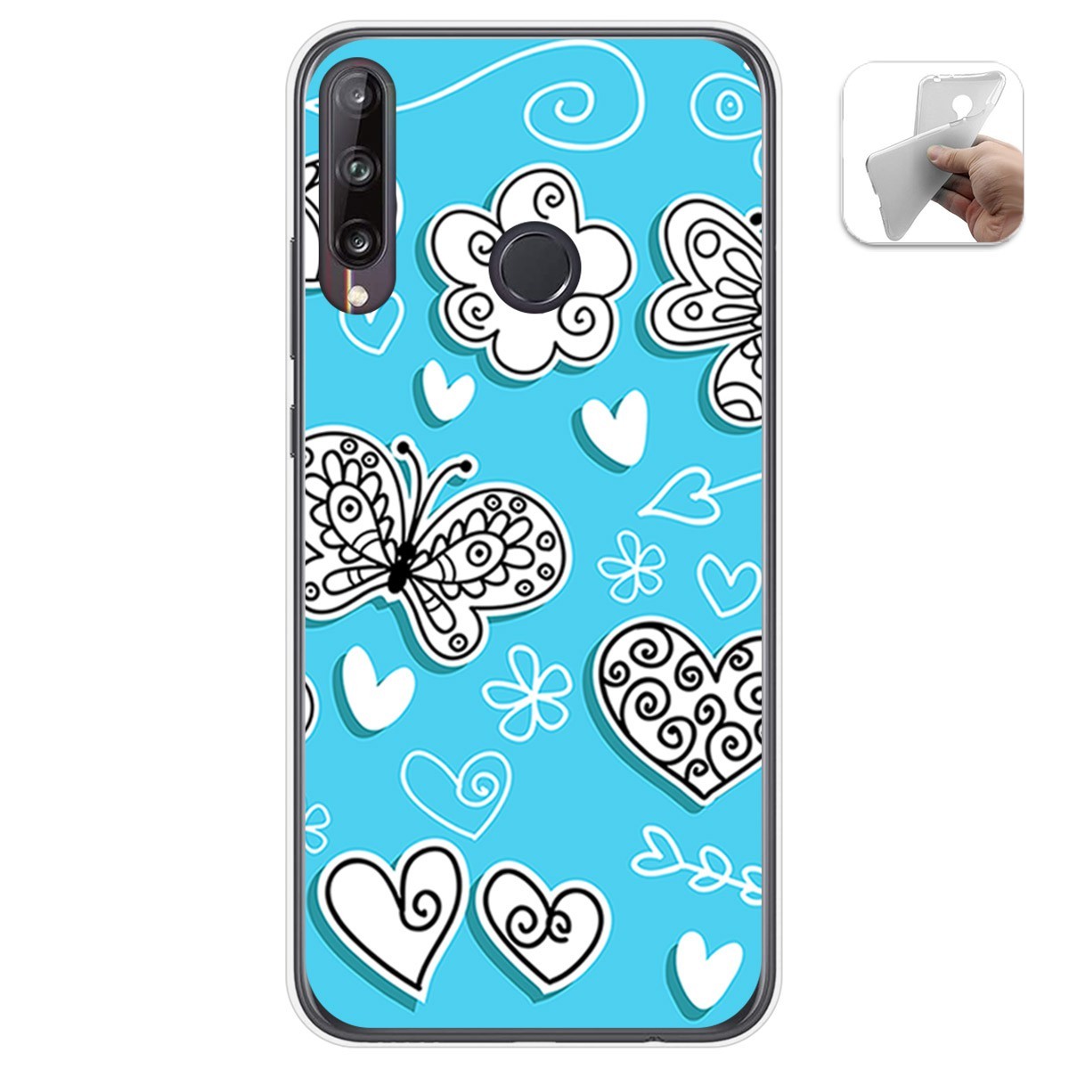 Funda Gel Tpu para Huawei P40 Lite E diseño Mariposas Dibujos