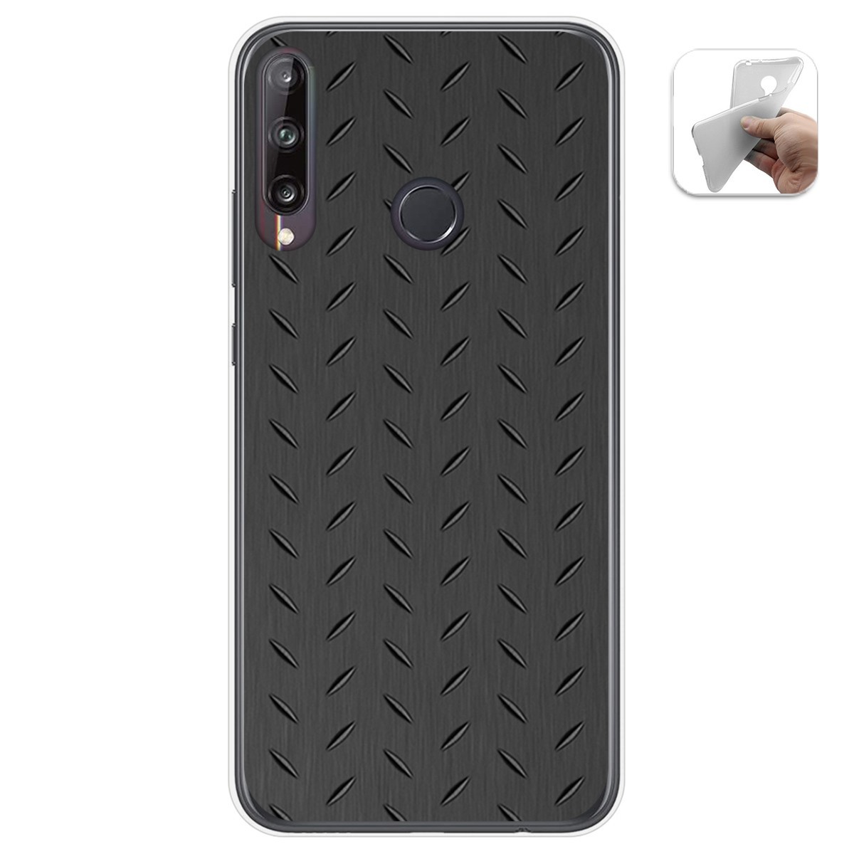 Funda Gel Tpu para Huawei P40 Lite E diseño Metal Dibujos