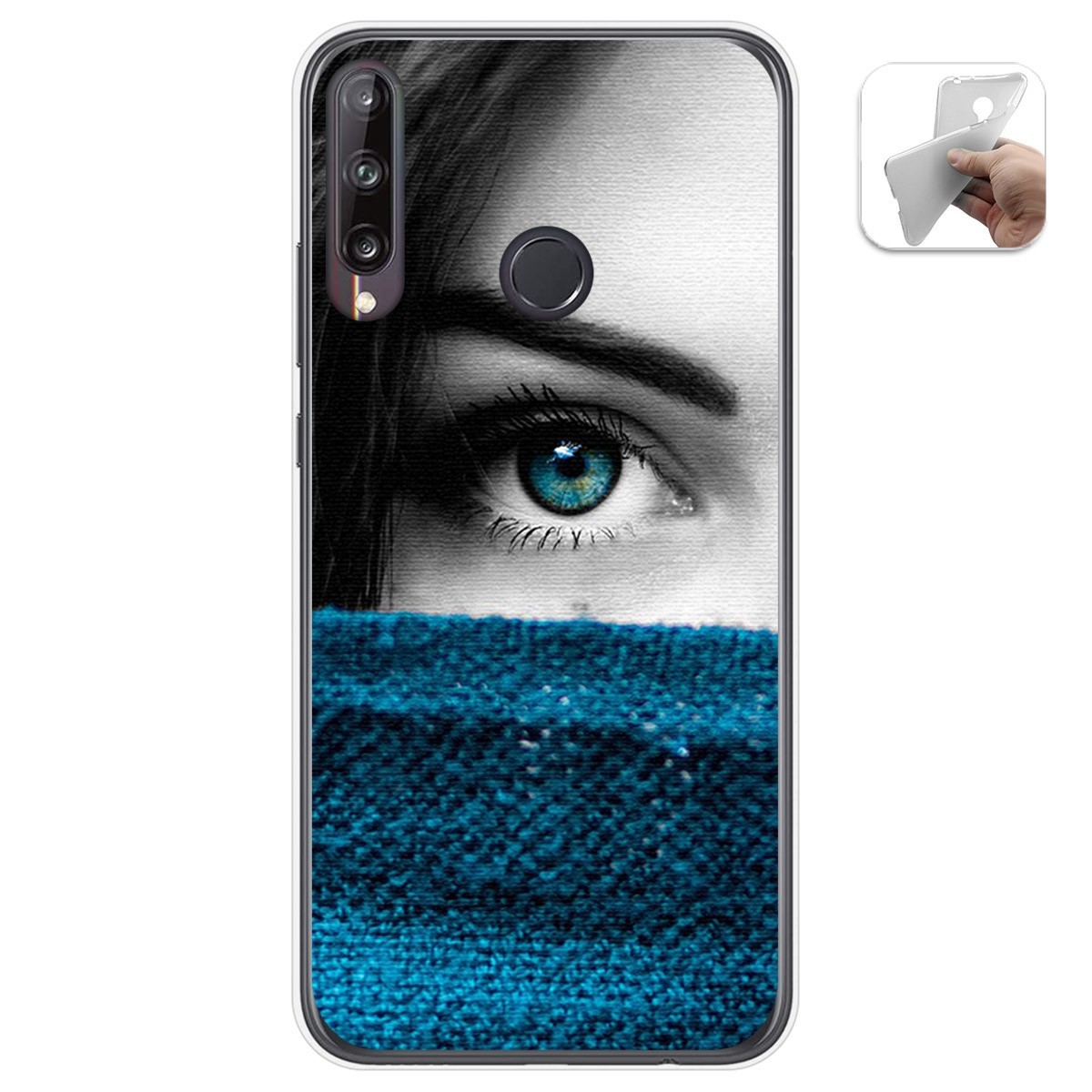 Funda Gel Tpu para Huawei P40 Lite E diseño Ojo Dibujos