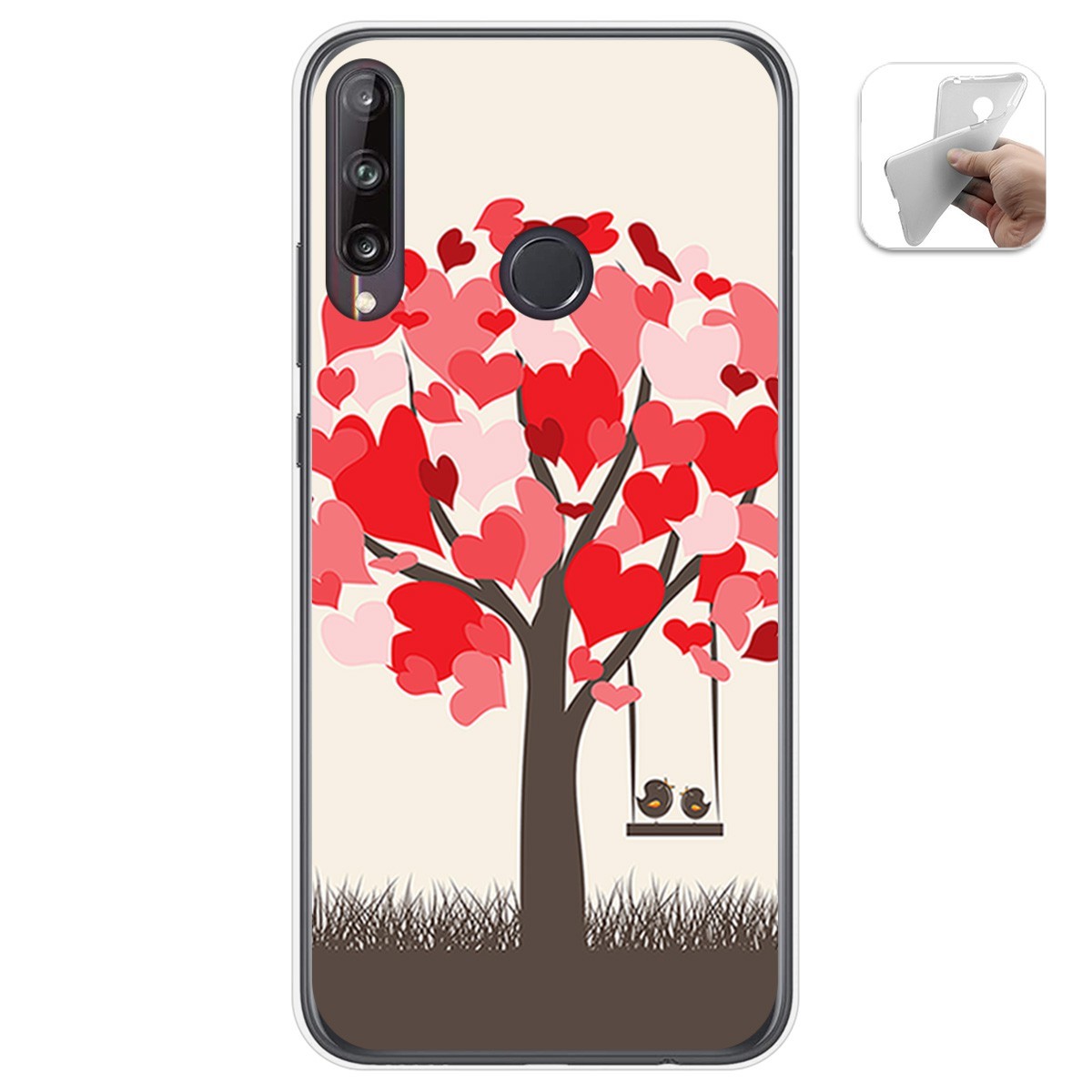 Funda Gel Tpu para Huawei P40 Lite E diseño Pajaritos Dibujos