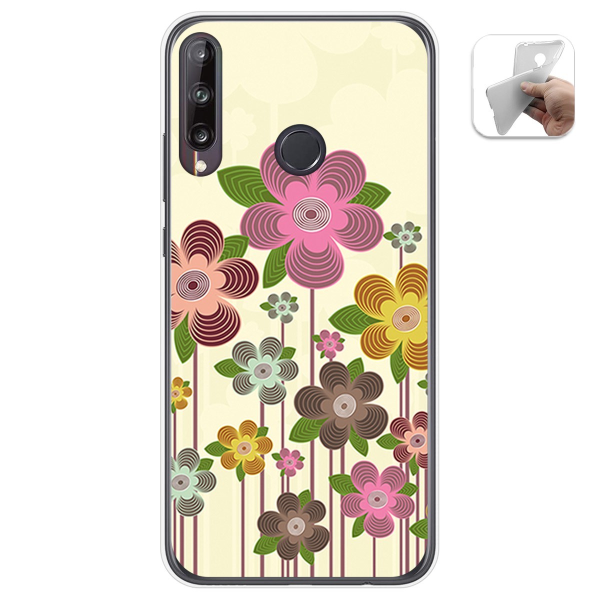 Funda Gel Tpu para Huawei P40 Lite E diseño Primavera En Flor Dibujos