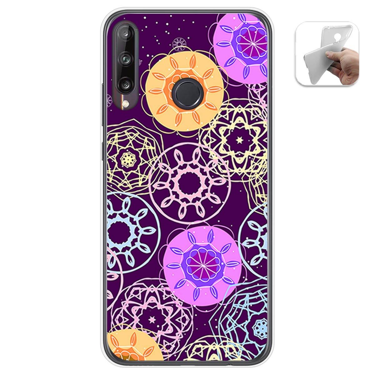 Funda Gel Tpu para Huawei P40 Lite E diseño Radial Dibujos