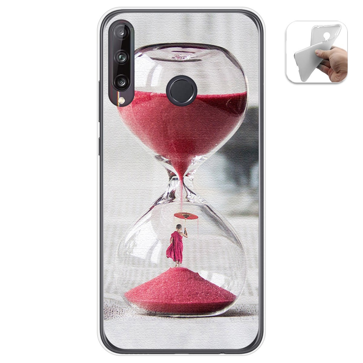 Funda Gel Tpu para Huawei P40 Lite E diseño Reloj Dibujos