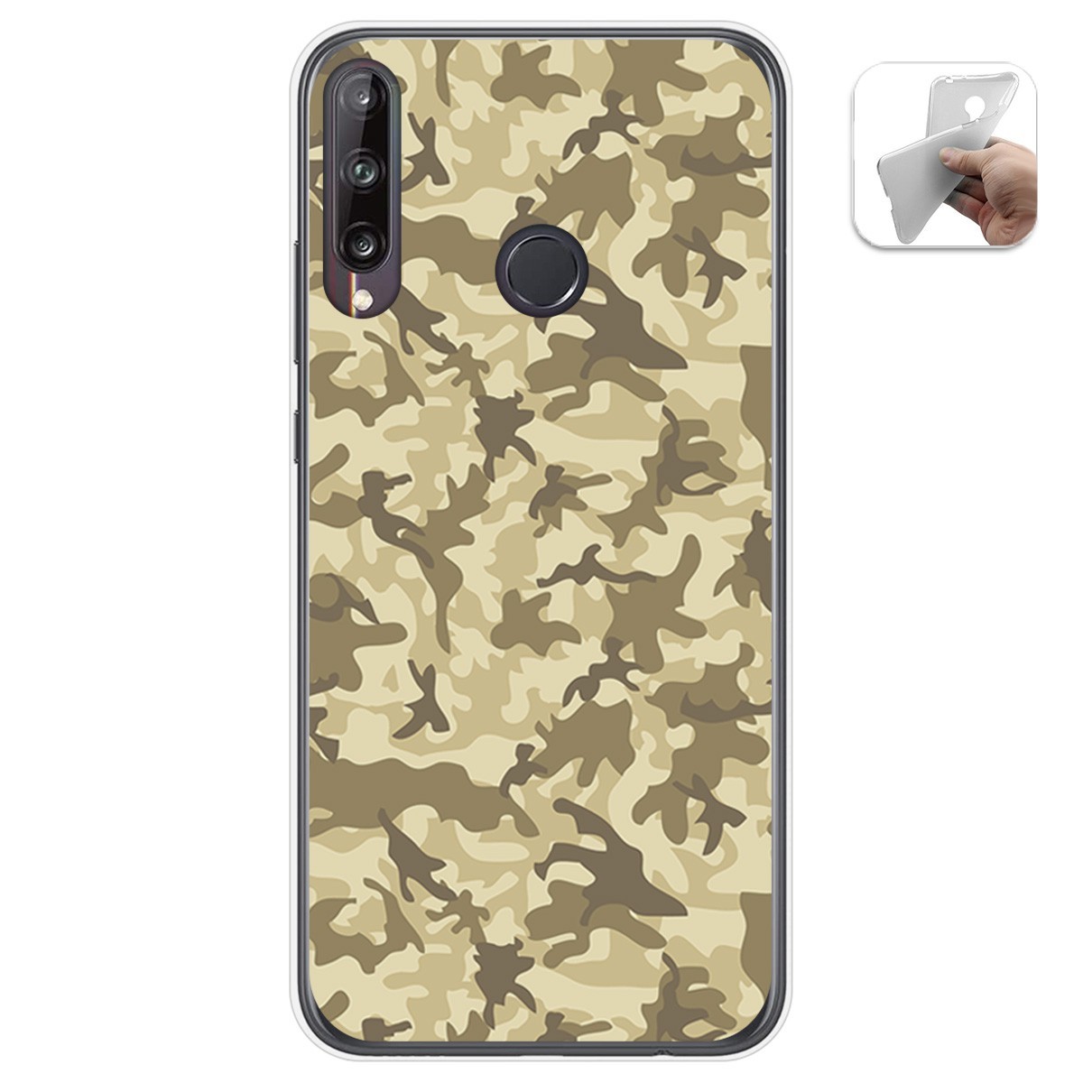Funda Gel Tpu para Huawei P40 Lite E diseño Sand Camuflaje Dibujos
