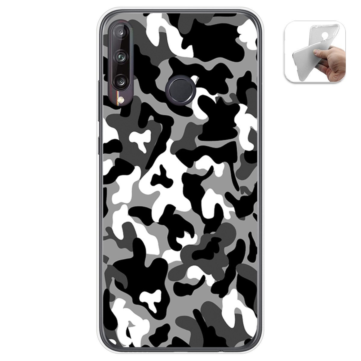 Funda Gel Tpu para Huawei P40 Lite E diseño Snow Camuflaje Dibujos