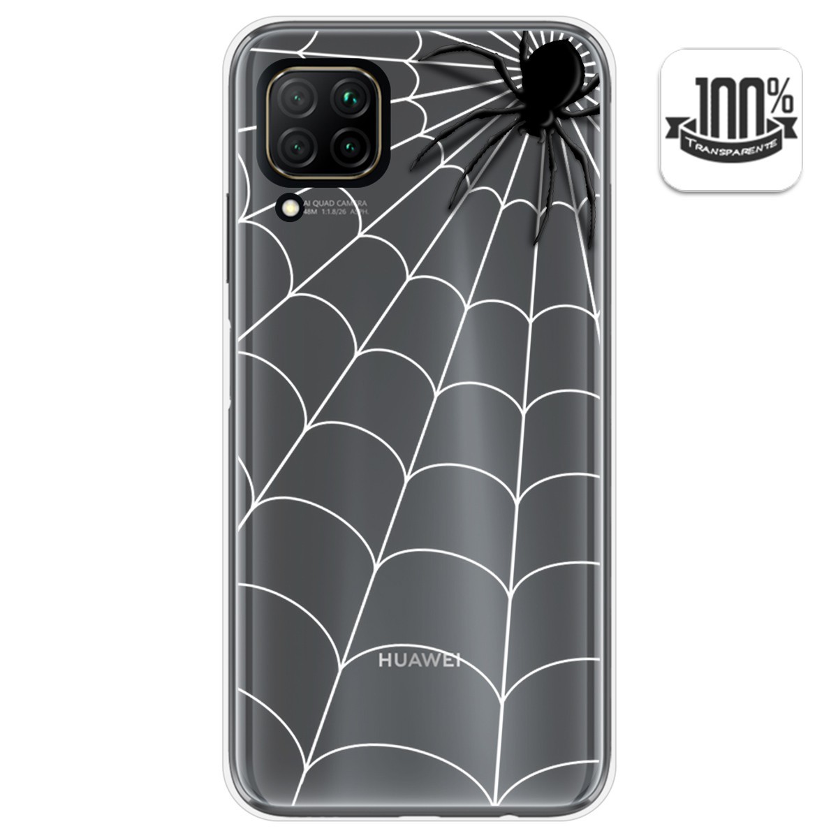 Funda Gel Transparente para Huawei P40 Lite diseño Araña Dibujos