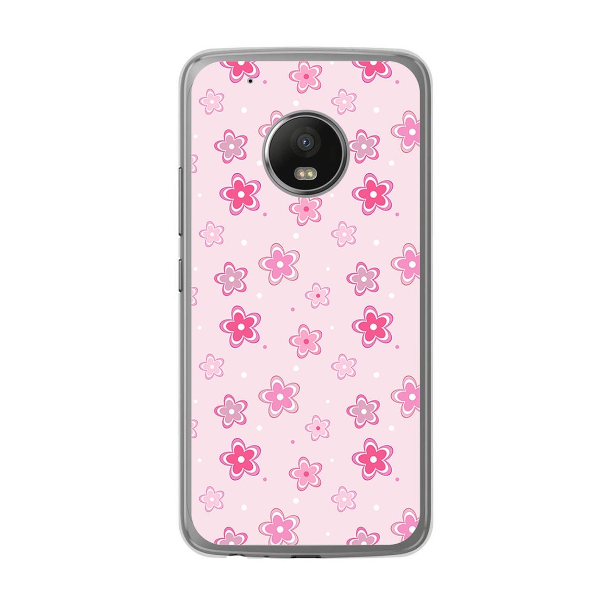 Funda Gel Tpu para Lenovo Moto G5 Plus Diseño Flores Dibujos