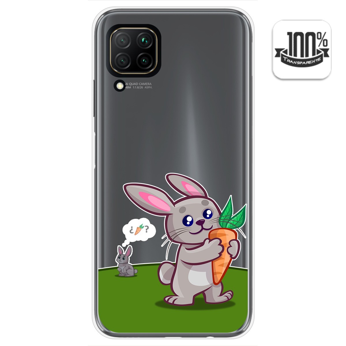 Funda Gel Transparente para Huawei P40 Lite diseño Conejo Dibujos