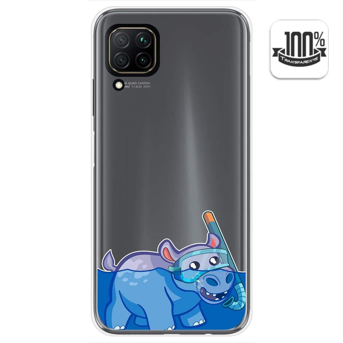 Funda Gel Transparente para Huawei P40 Lite diseño Hipo Dibujos