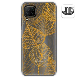 Funda Gel Transparente para Huawei P40 Lite diseño Hojas Dibujos