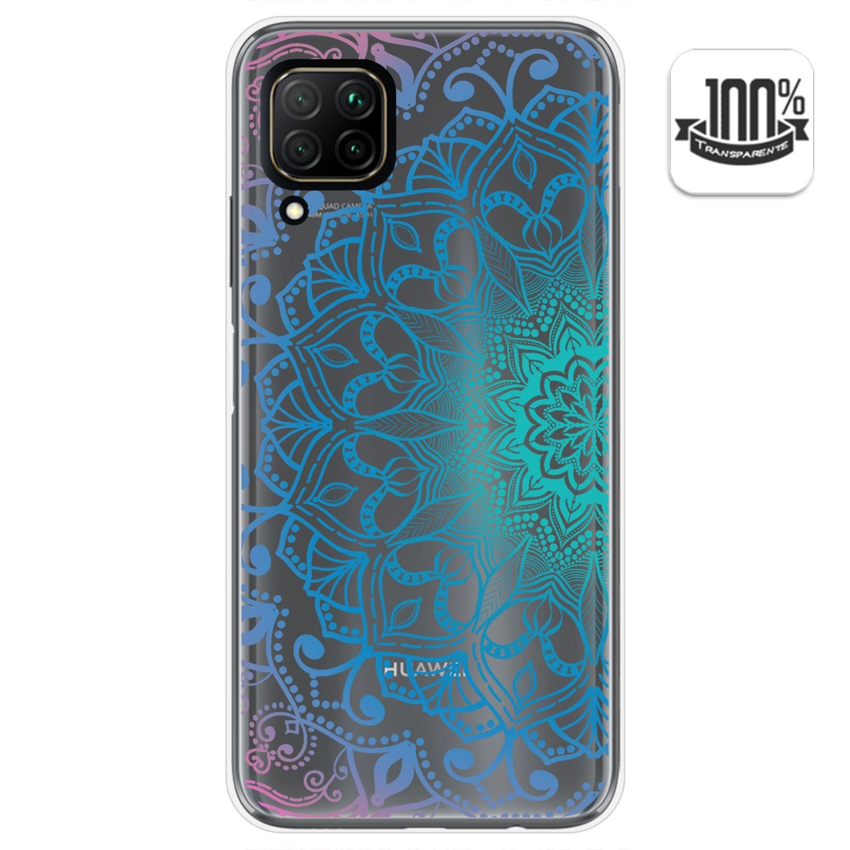 Funda Gel Transparente para Huawei P40 Lite diseño Mandala Dibujos