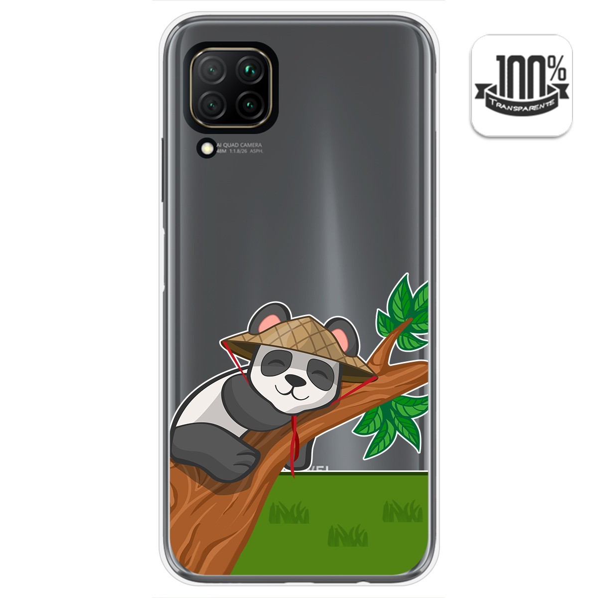 Funda Gel Transparente para Huawei P40 Lite diseño Panda Dibujos