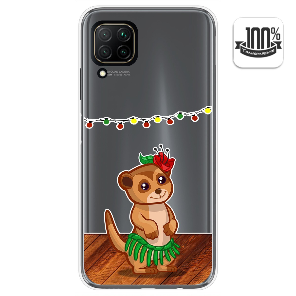 Funda Gel Transparente para Huawei P40 Lite diseño Suricata Dibujos