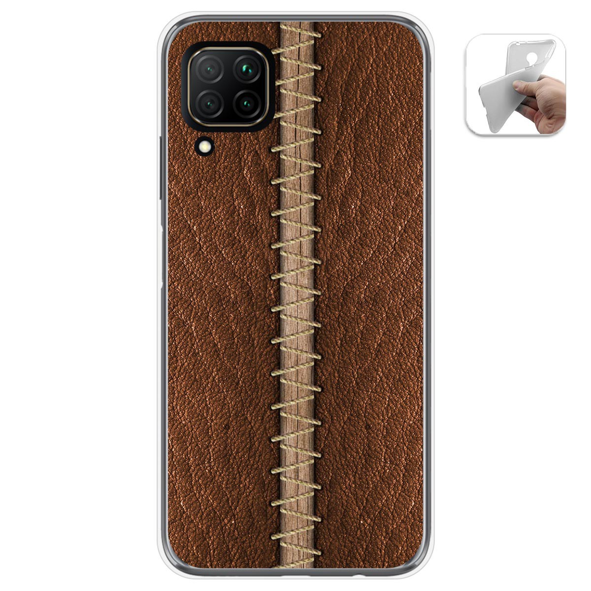 Funda Gel Tpu para Huawei P40 Lite diseño Cuero 01 Dibujos