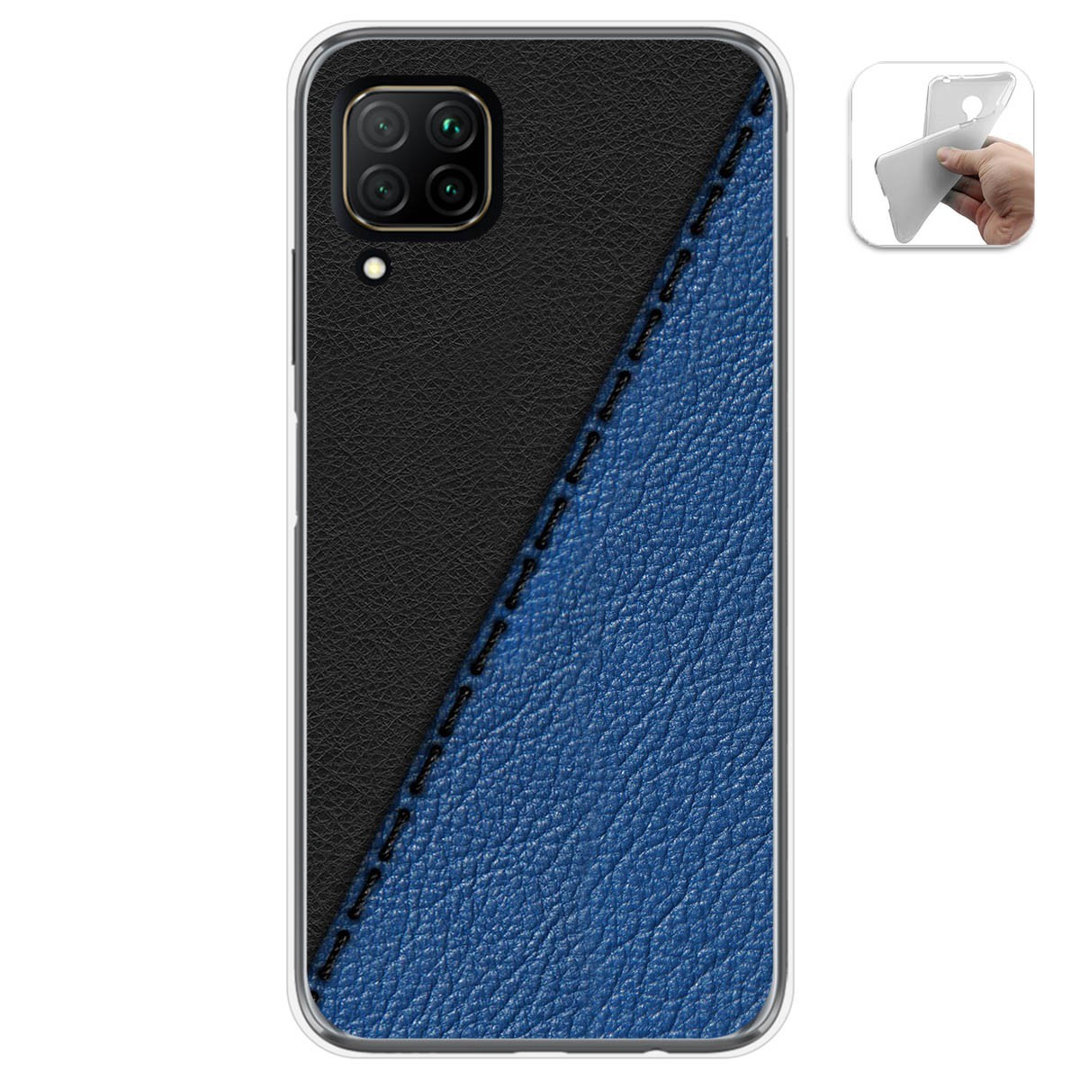 Funda Gel Tpu para Huawei P40 Lite diseño Cuero 02 Dibujos