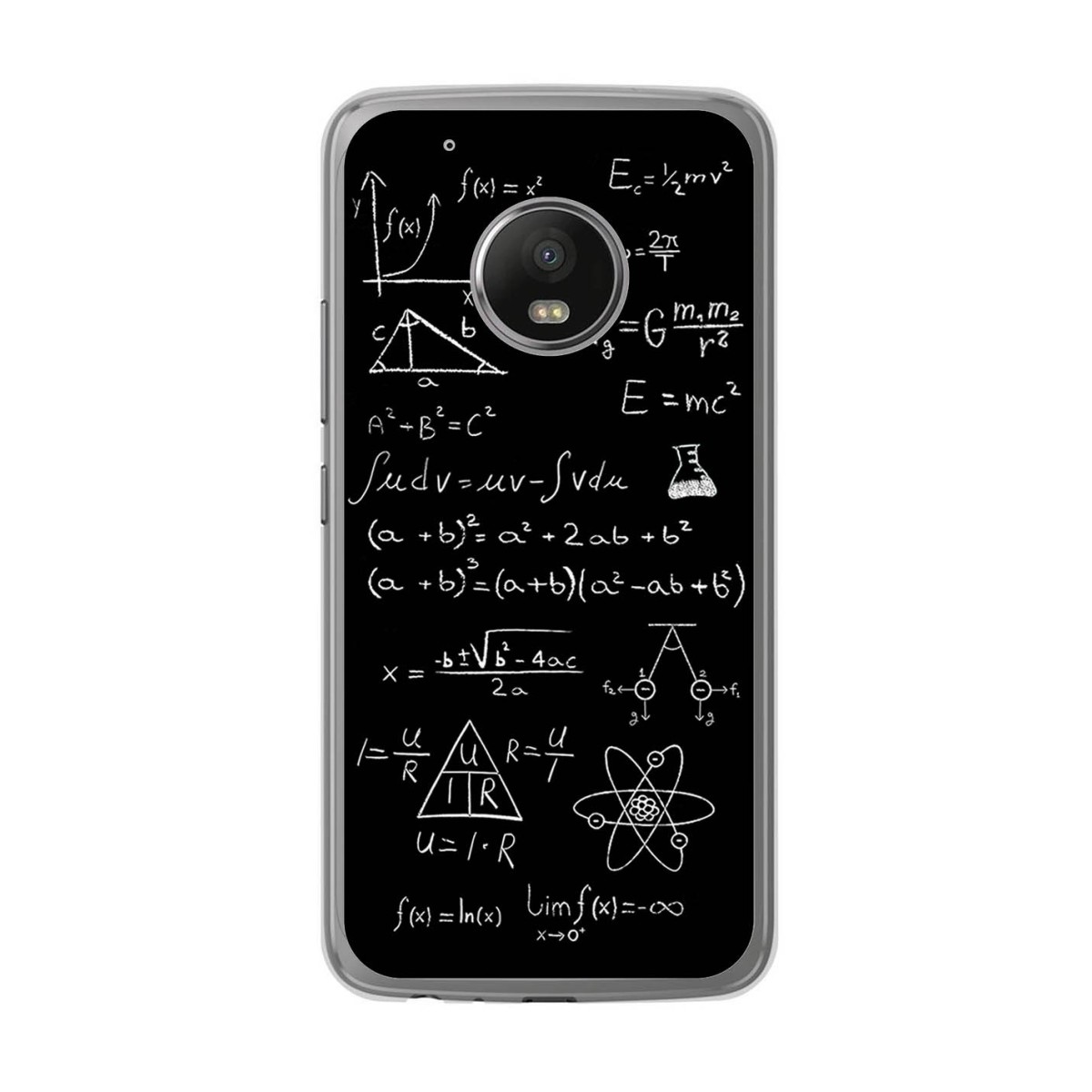 Funda Gel Tpu para Lenovo Moto G5 Plus Diseño Formulas Dibujos