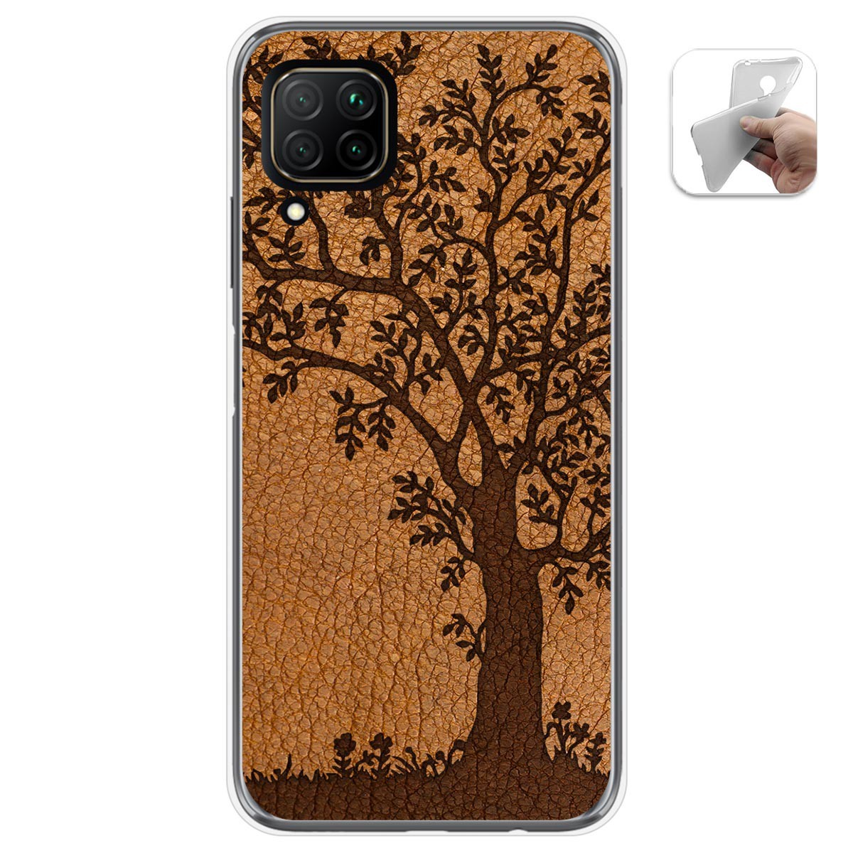 Funda Gel Tpu para Huawei P40 Lite diseño Cuero 03 Dibujos