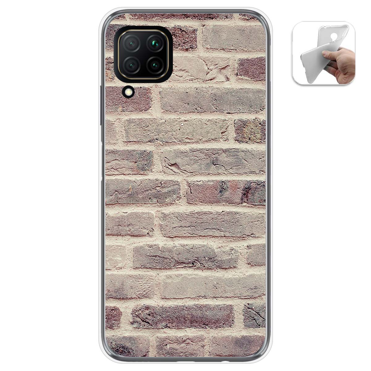 Funda Gel Tpu para Huawei P40 Lite diseño Ladrillo 01 Dibujos