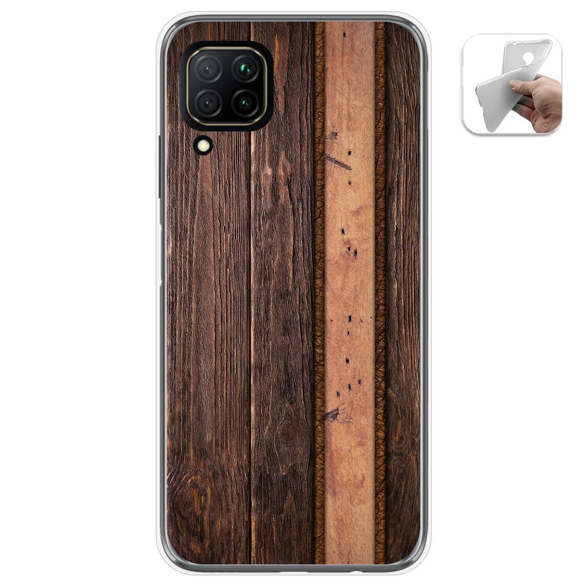 Funda Gel Tpu para Huawei P40 Lite diseño Madera 05 Dibujos