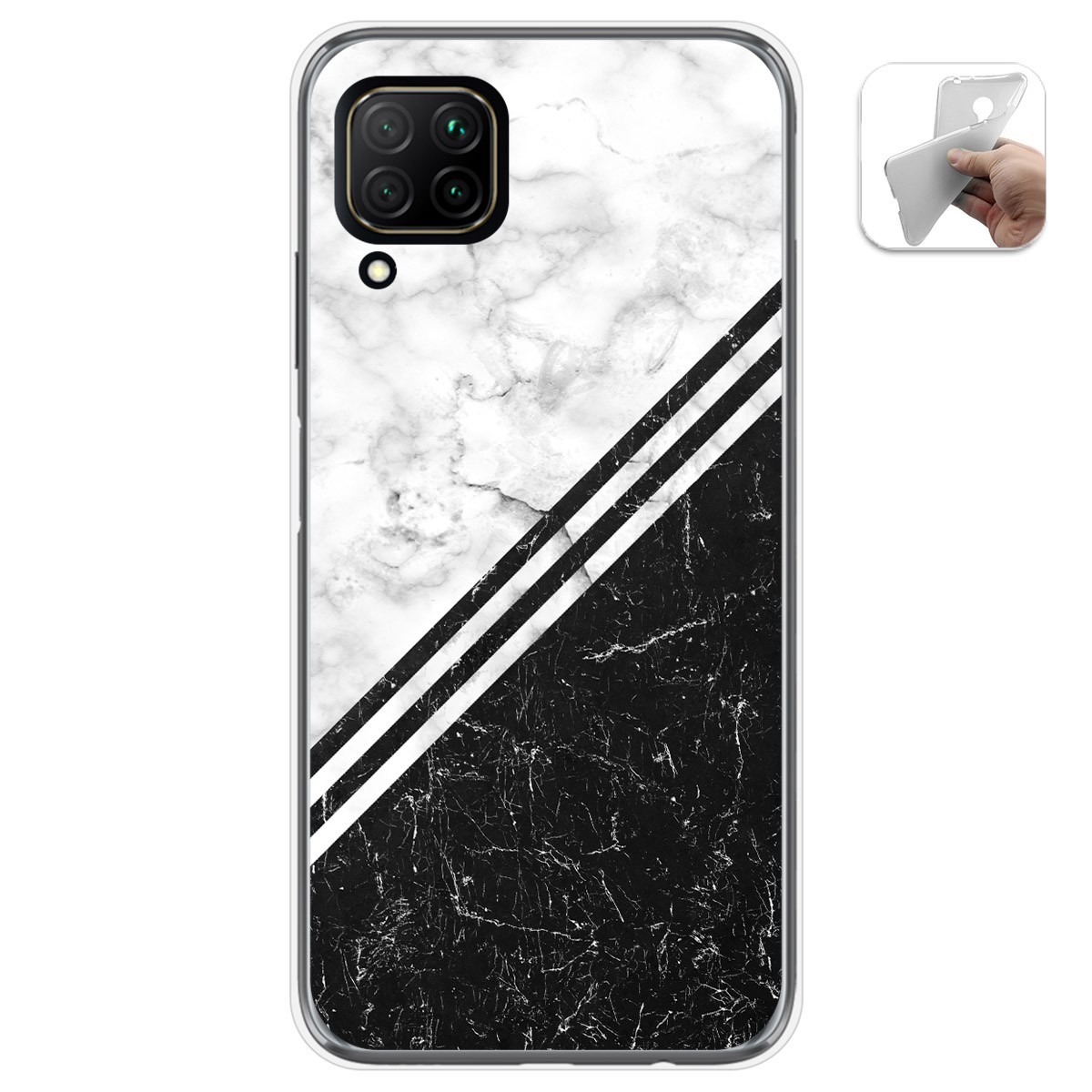 Funda Gel Tpu para Huawei P40 Lite diseño Mármol 01 Dibujos