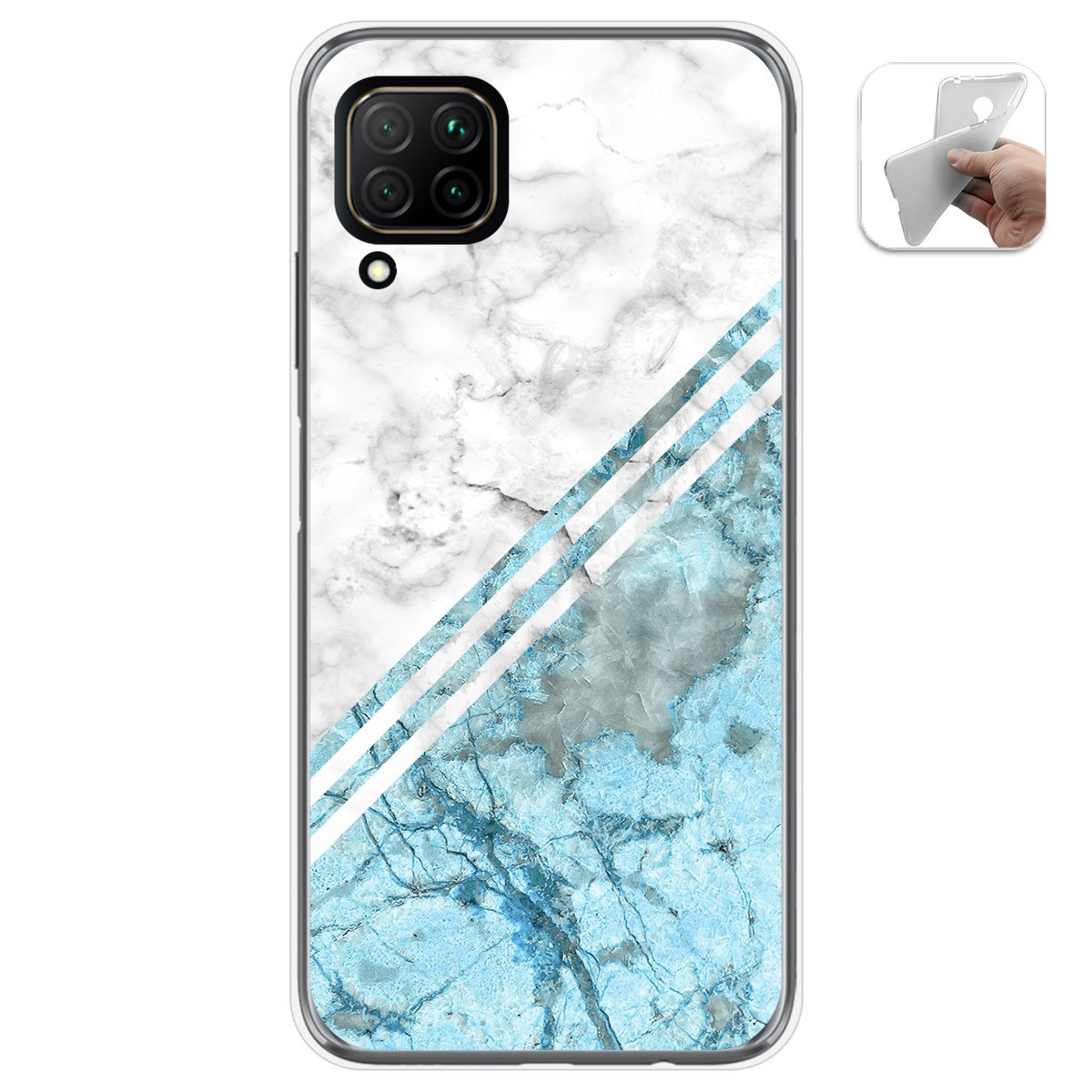 Funda Gel Tpu para Huawei P40 Lite diseño Mármol 02 Dibujos