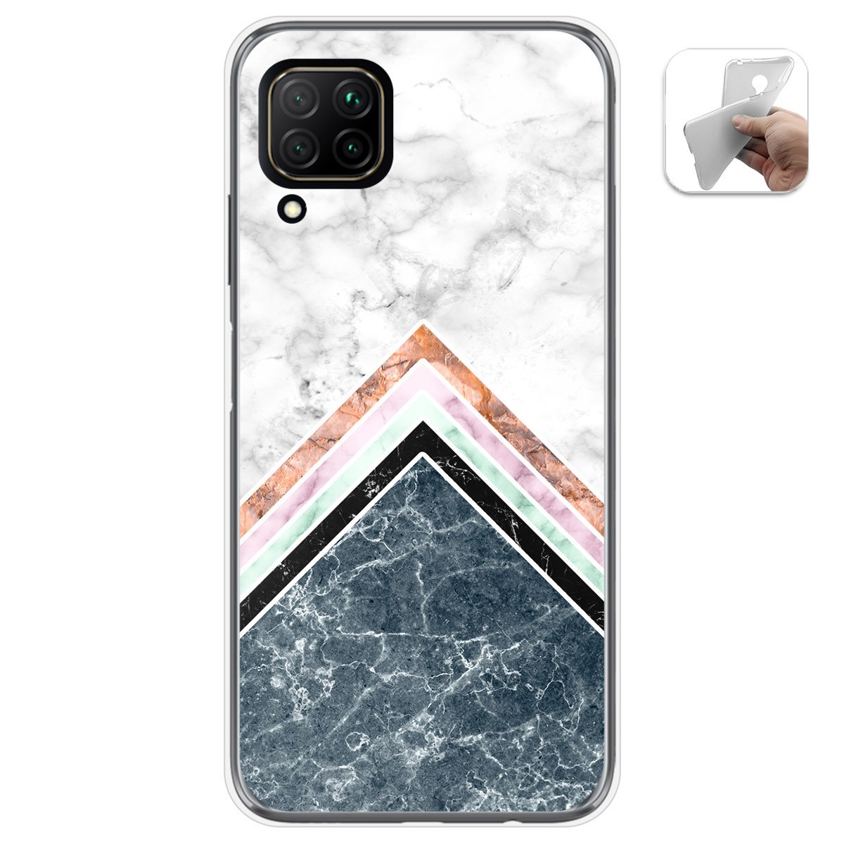 Funda Gel Tpu para Huawei P40 Lite diseño Mármol 05 Dibujos