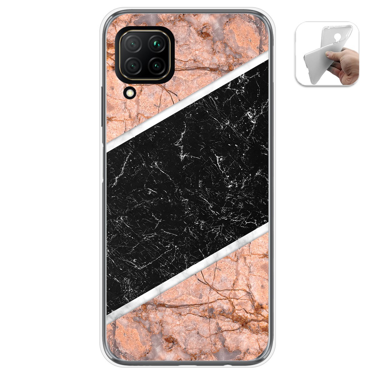 Funda Gel Tpu para Huawei P40 Lite diseño Mármol 07 Dibujos