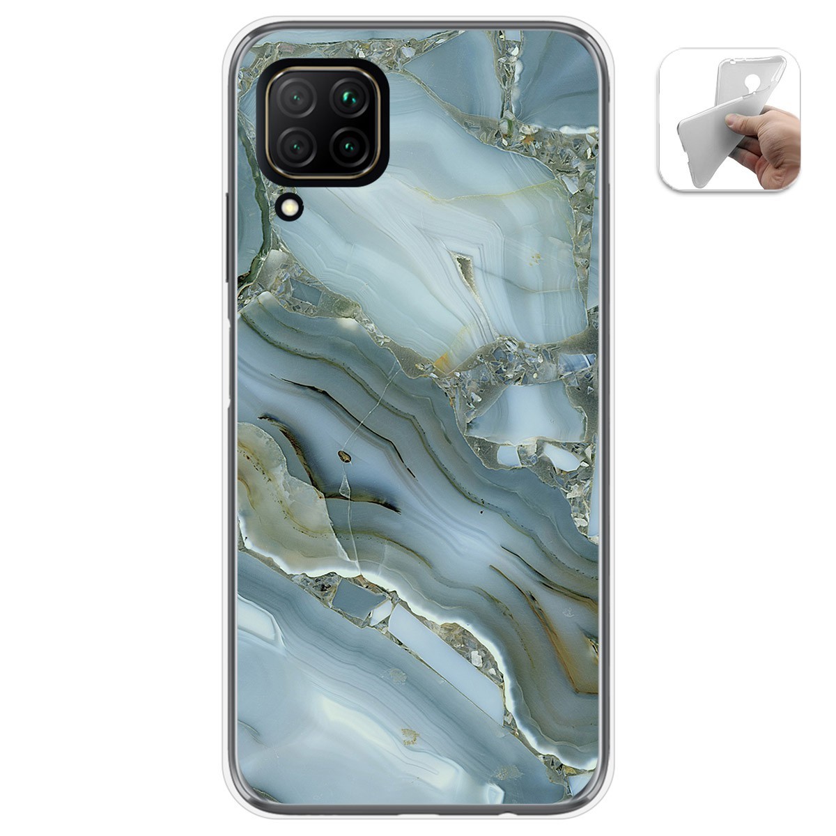 Funda Gel Tpu para Huawei P40 Lite diseño Mármol 09 Dibujos