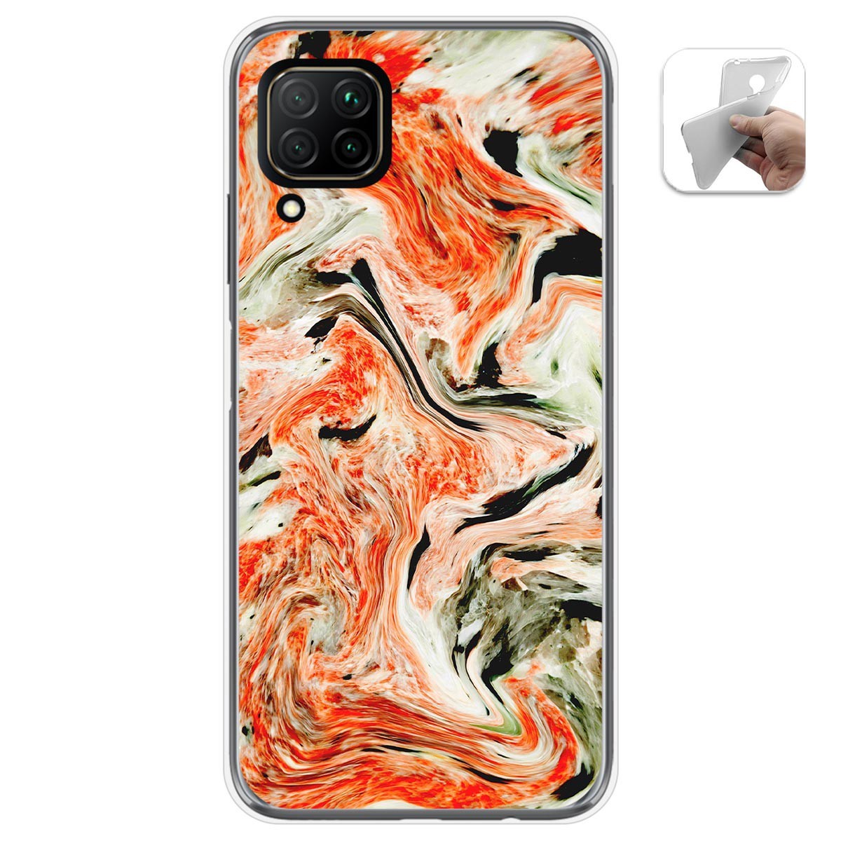 Funda Gel Tpu para Huawei P40 Lite diseño Mármol 12 Dibujos