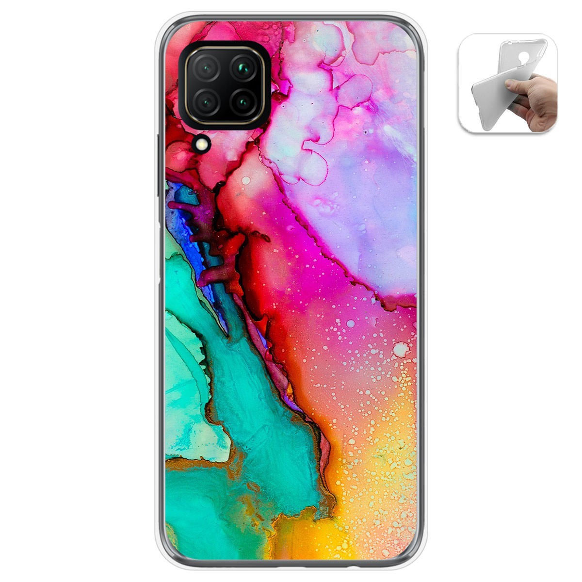 Funda Gel Tpu para Huawei P40 Lite diseño Mármol 15 Dibujos