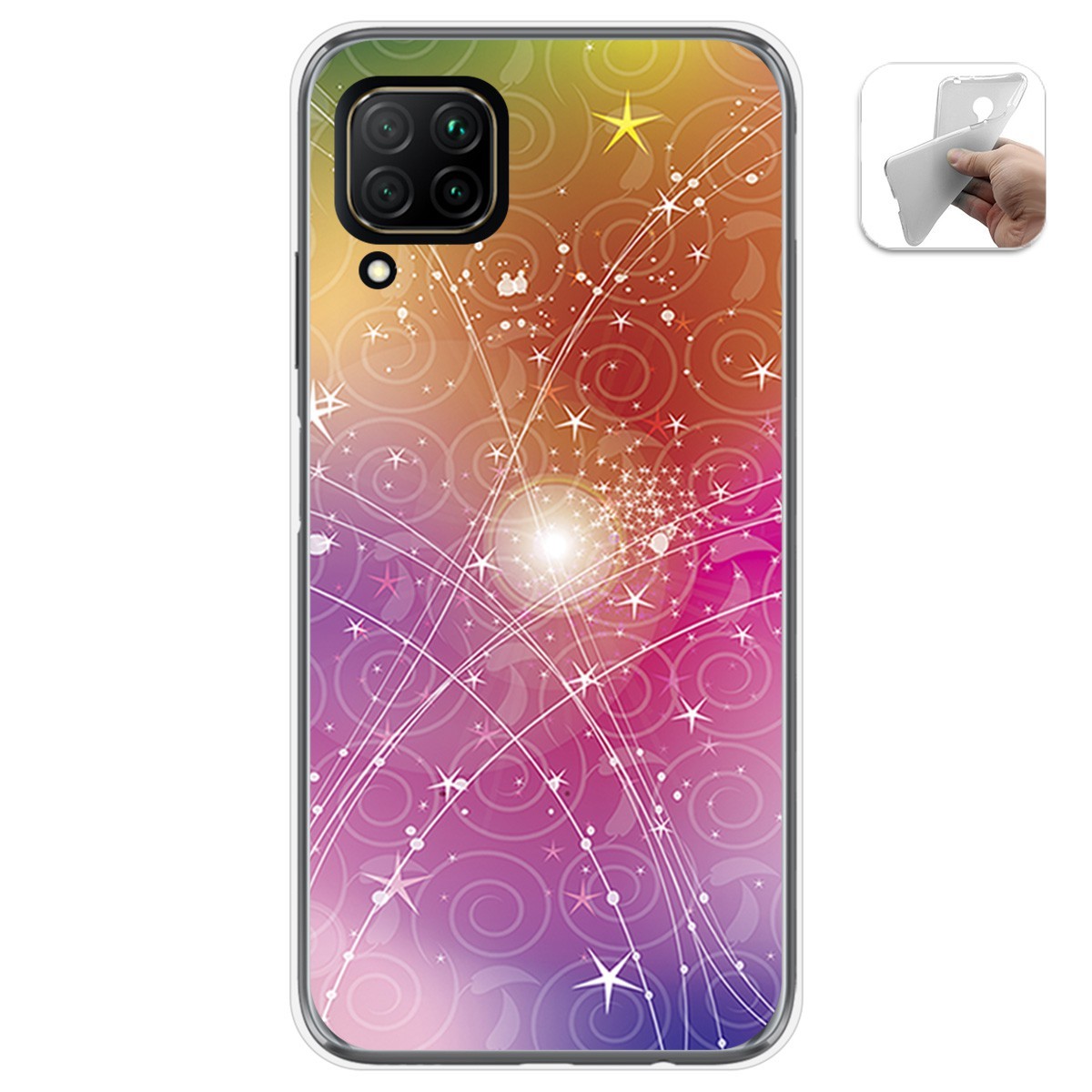 Funda Gel Tpu para Huawei P40 Lite diseño Abstracto Dibujos