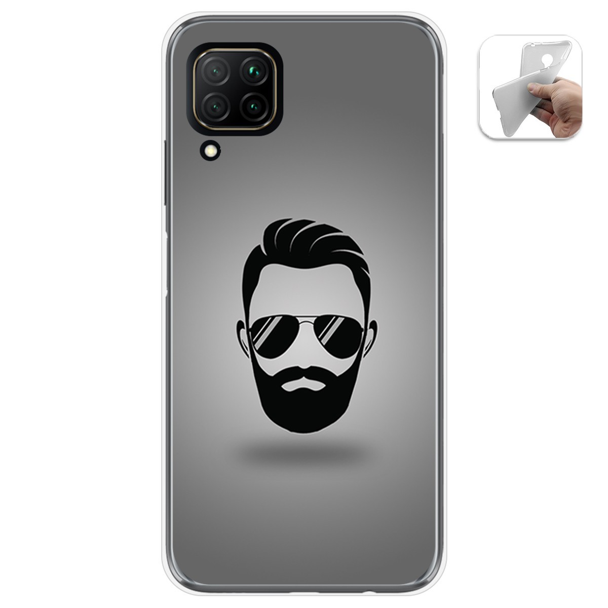 Funda Gel Tpu para Huawei P40 Lite diseño Barba Dibujos