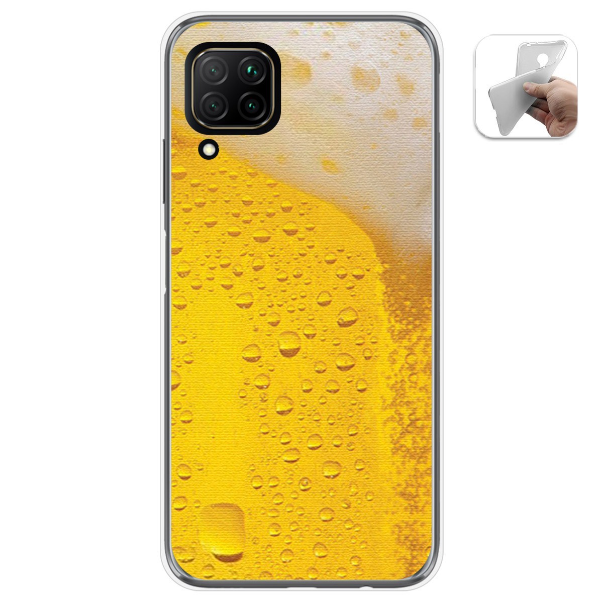 Funda Gel Tpu para Huawei P40 Lite diseño Cerveza Dibujos