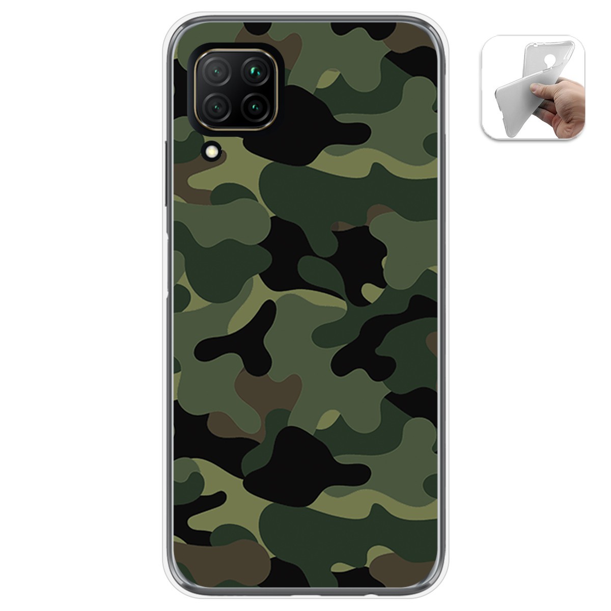 Funda Gel Tpu para Huawei P40 Lite diseño Camuflaje Dibujos