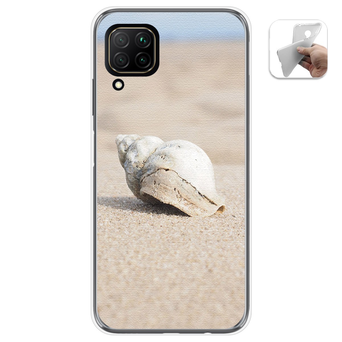 Funda Gel Tpu para Huawei P40 Lite diseño Concha Dibujos