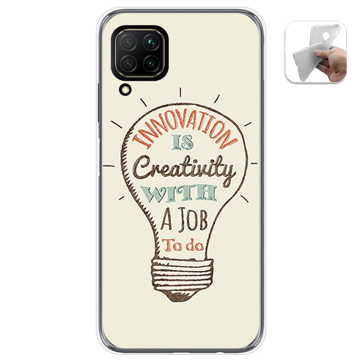 Funda Gel Tpu para Huawei P40 Lite diseño Creativity Dibujos
