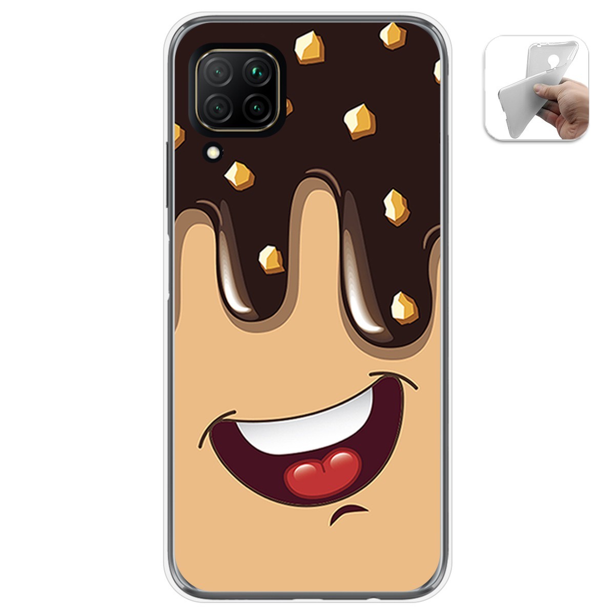 Funda Gel Tpu para Huawei P40 Lite diseño Helado Chocolate Dibujos