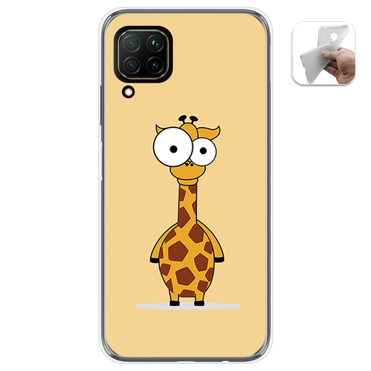 Funda Gel Tpu para Huawei P40 Lite diseño Jirafa Dibujos