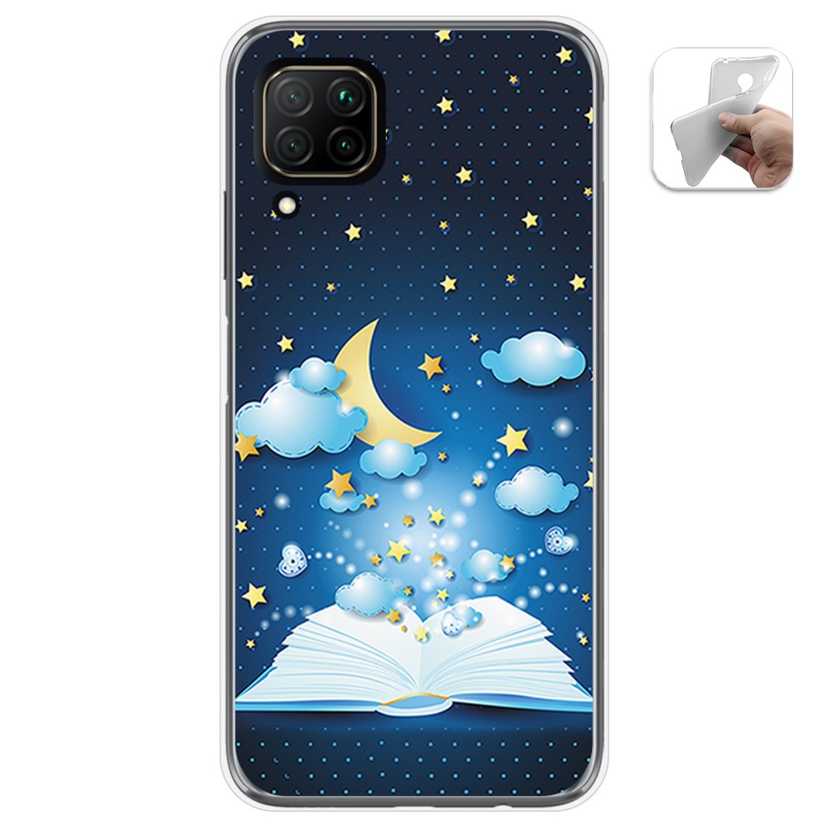 Funda Gel Tpu para Huawei P40 Lite diseño Libro Cuentos Dibujos