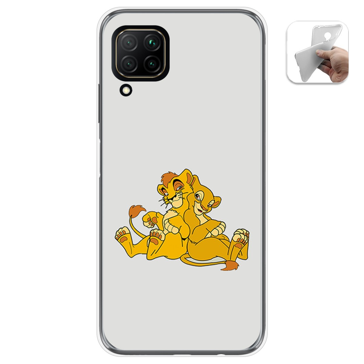 Funda Gel Tpu para Huawei P40 Lite diseño Leones Dibujos