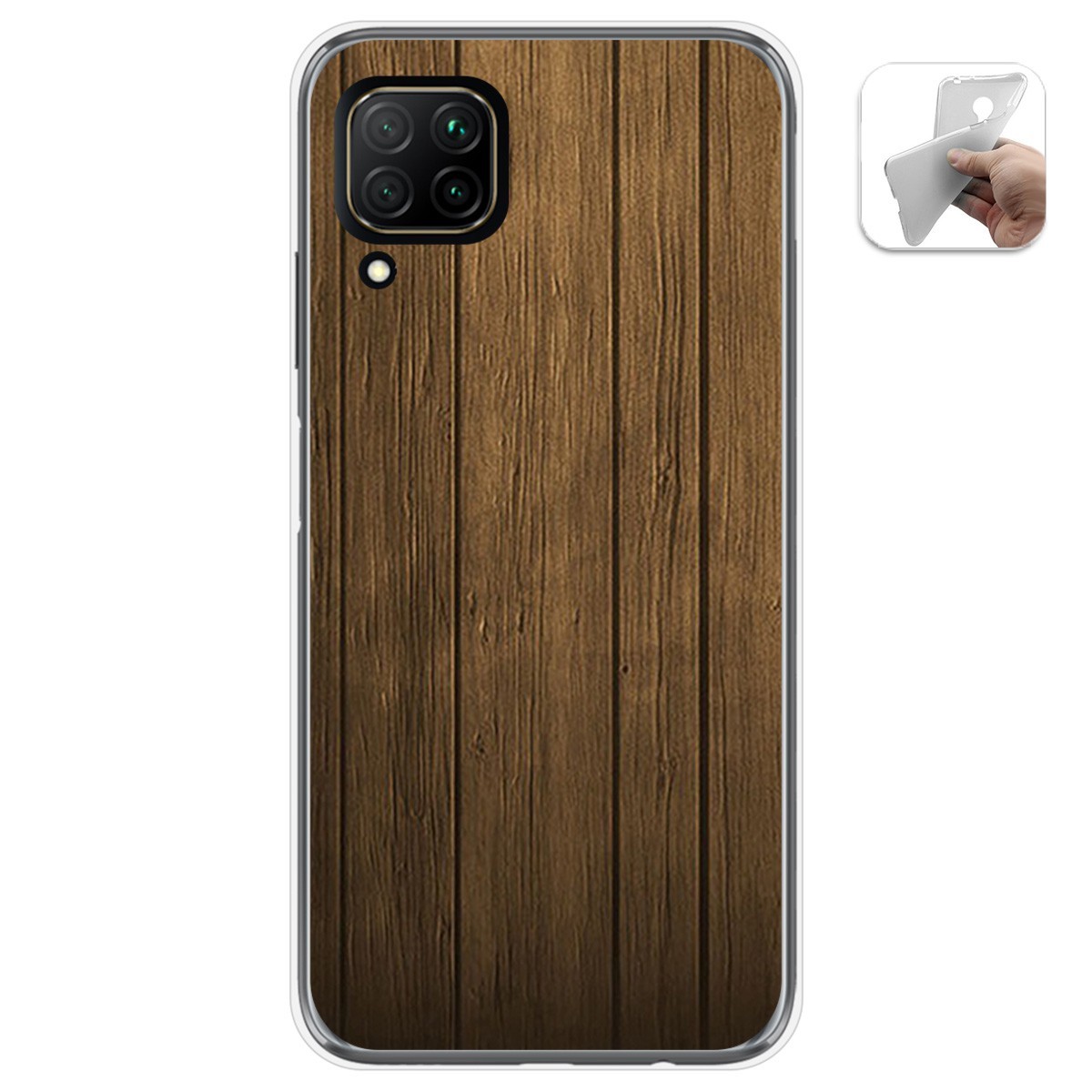 Funda Gel Tpu para Huawei P40 Lite diseño Madera Dibujos