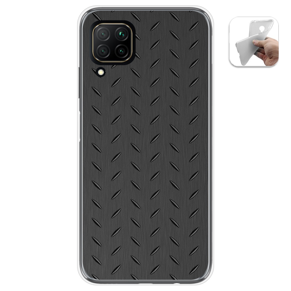 Funda Gel Tpu para Huawei P40 Lite diseño Metal Dibujos