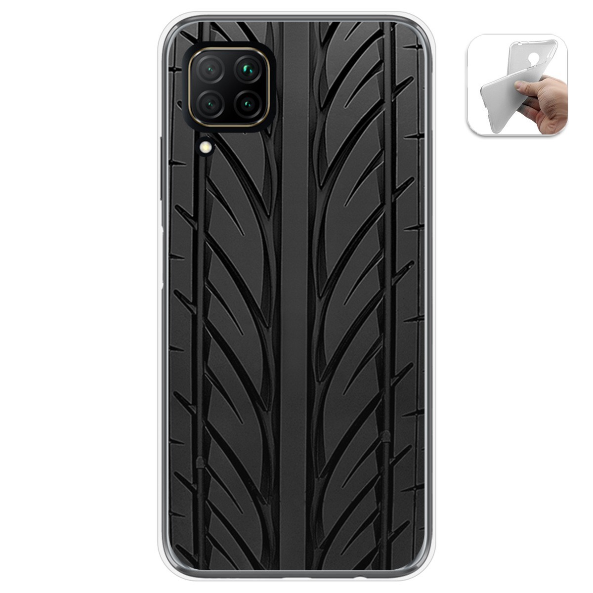 Funda Gel Tpu para Huawei P40 Lite diseño Neumatico Dibujos