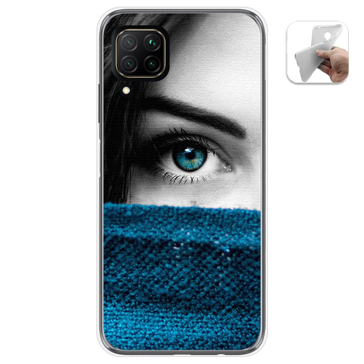 Funda Gel Tpu para Huawei P40 Lite diseño Ojo Dibujos