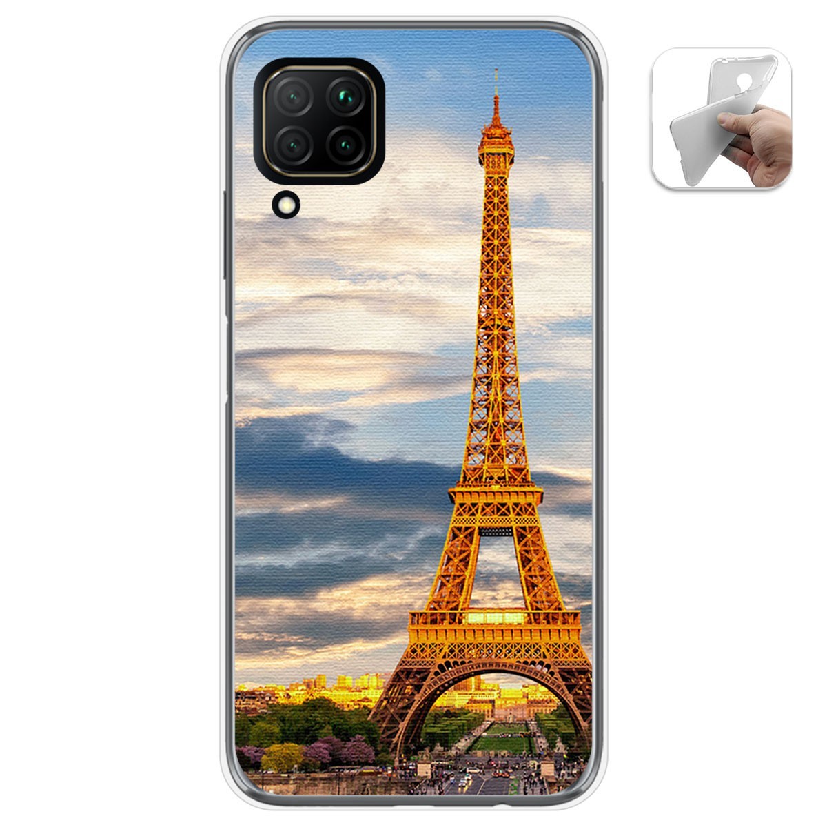 Funda Gel Tpu para Huawei P40 Lite diseño Paris Dibujos