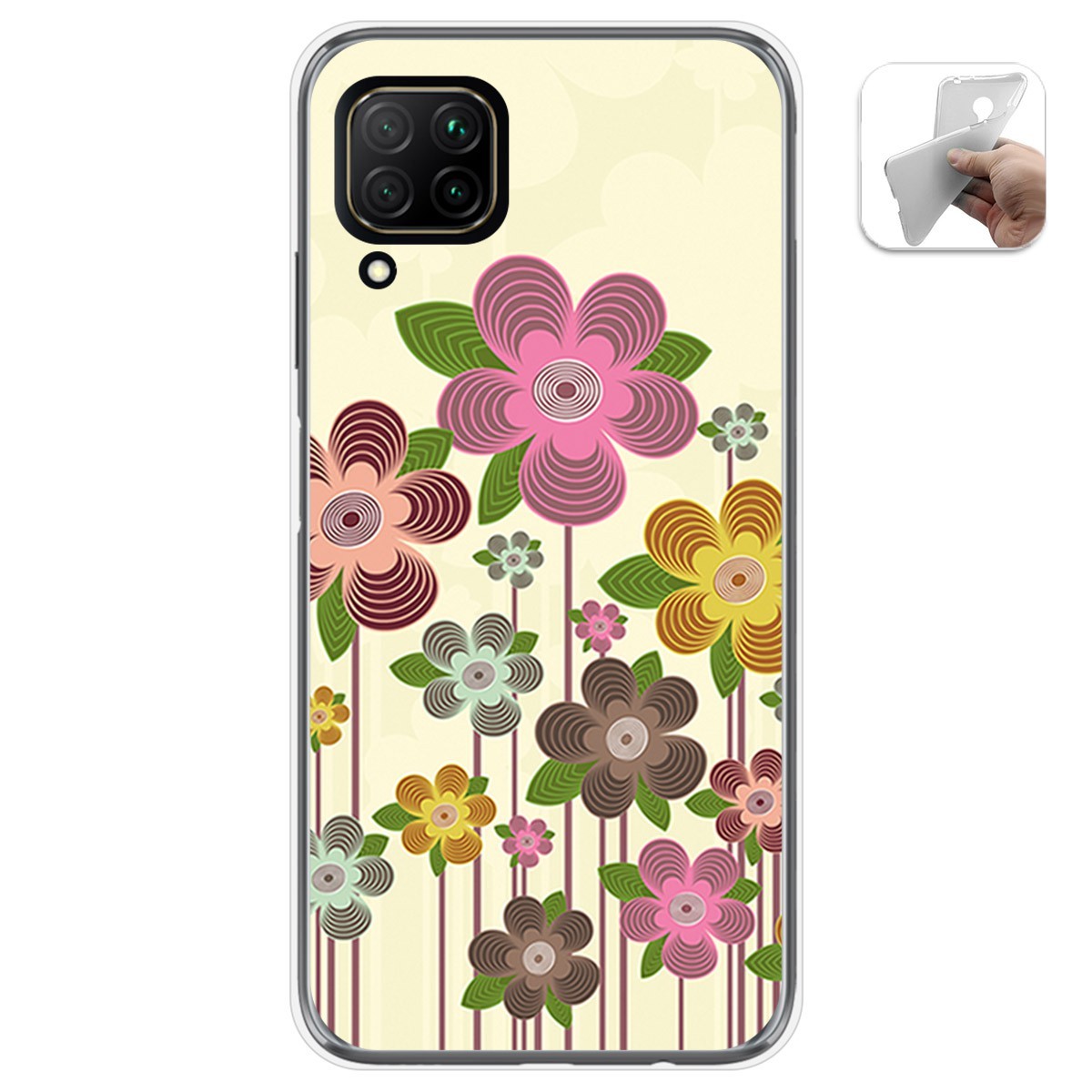 Funda Gel Tpu para Huawei P40 Lite diseño Primavera En Flor Dibujos