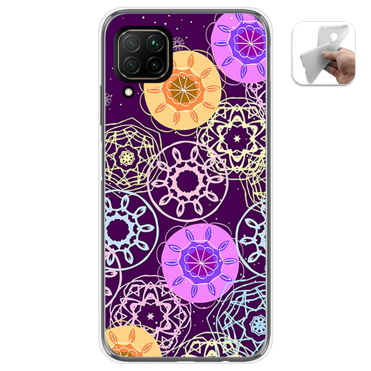 Funda Gel Tpu para Huawei P40 Lite diseño Radial Dibujos