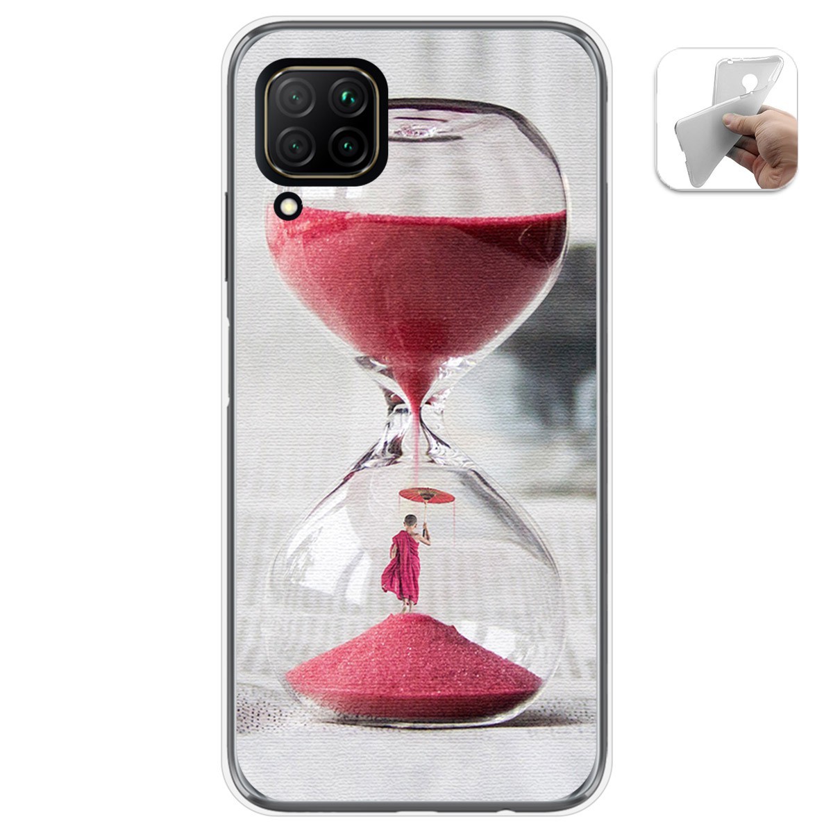 Funda Gel Tpu para Huawei P40 Lite diseño Reloj Dibujos