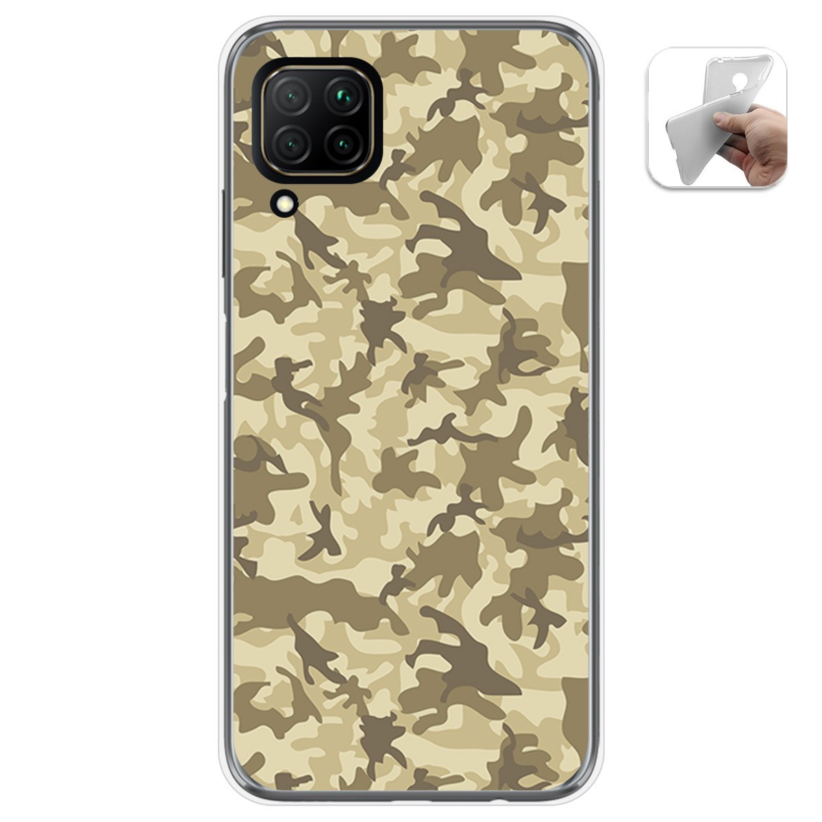 Funda Gel Tpu para Huawei P40 Lite diseño Sand Camuflaje Dibujos